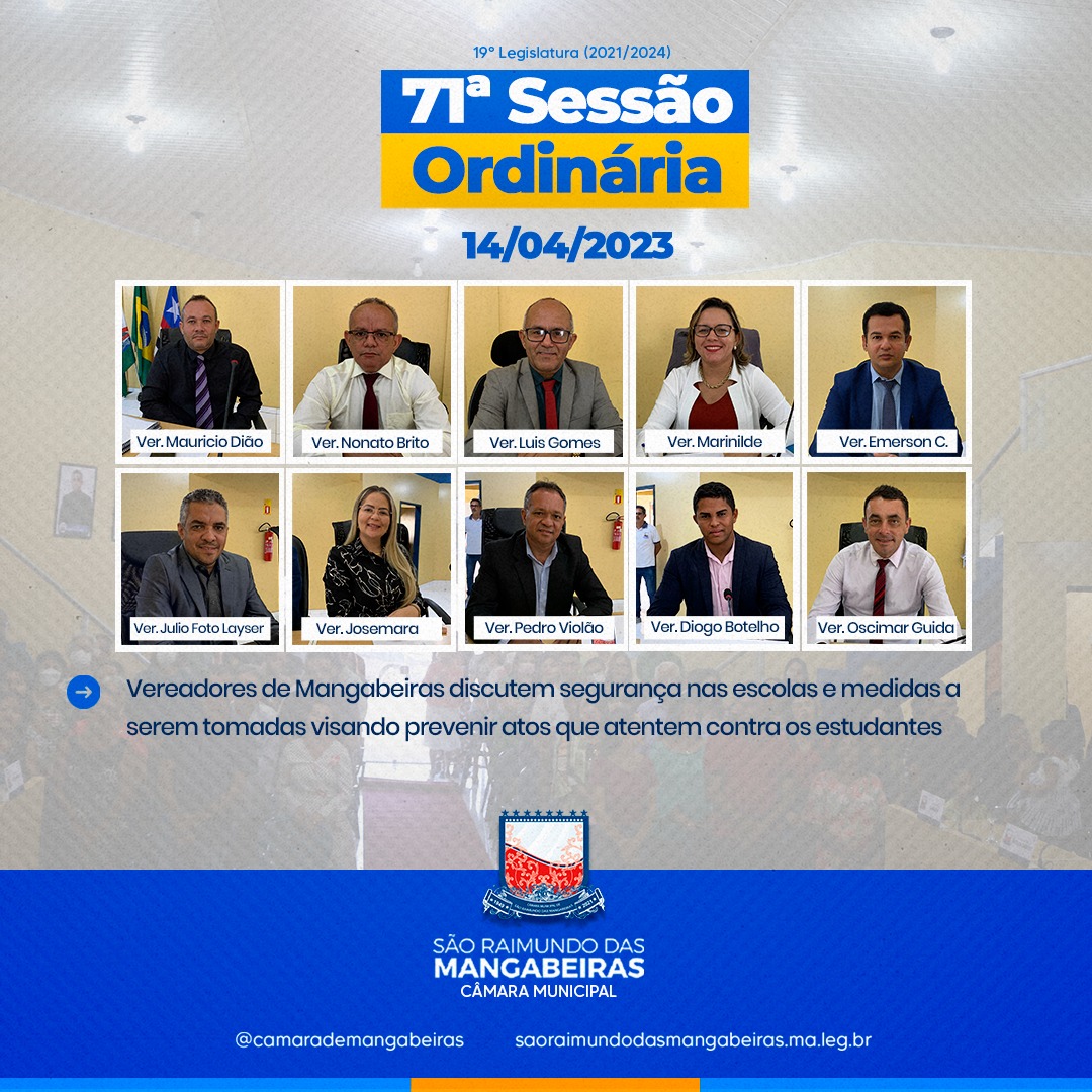 Confira resumo da 71° Sessão Ordinária (14/04)